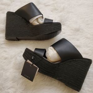 NWT ZARA PLATFORMS BLACK